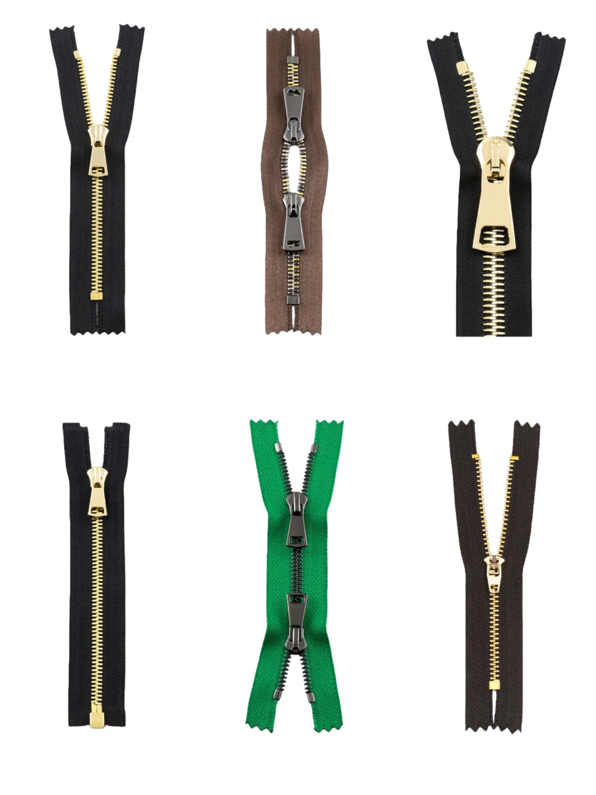 Assorted Zipper Designs