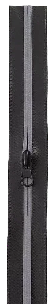 Black grey waterproof zipper