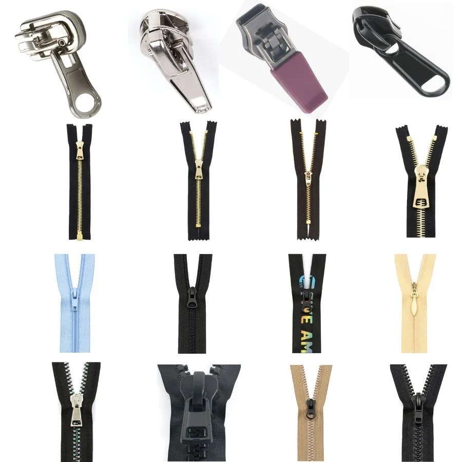 Variety of Zippers and Sliders