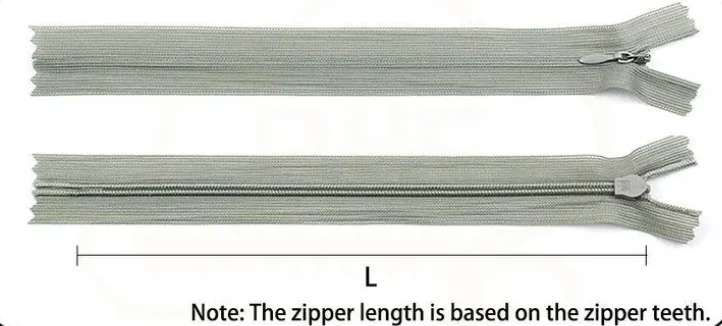 Various Length Invisible Zippers